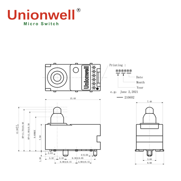 sealed subminiature micro switch